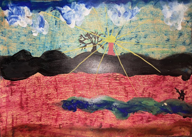Abstract painting: Beacon of Hope