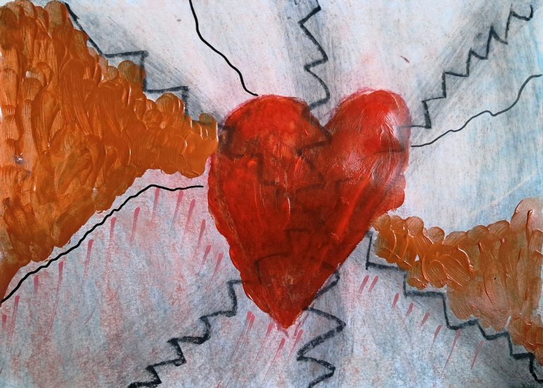 Abstract painting: Heartbreak & Sadness