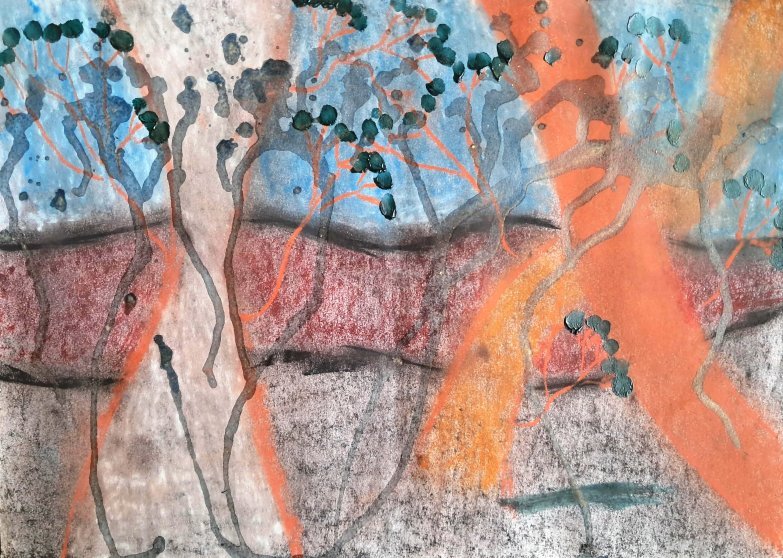 Abstract painting: Life from Chaos