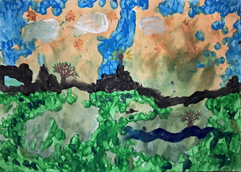 Abstract painting: New Land