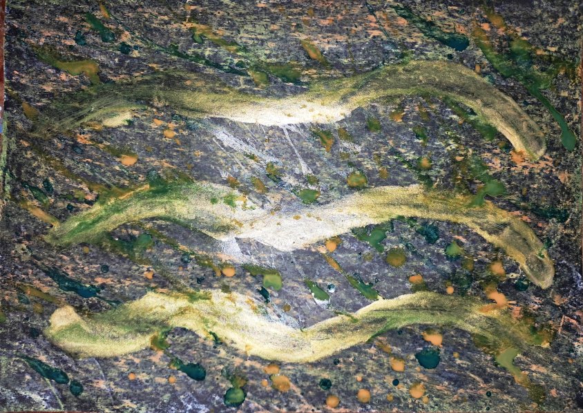 Abstract painting: Nothing Has to Happen Here