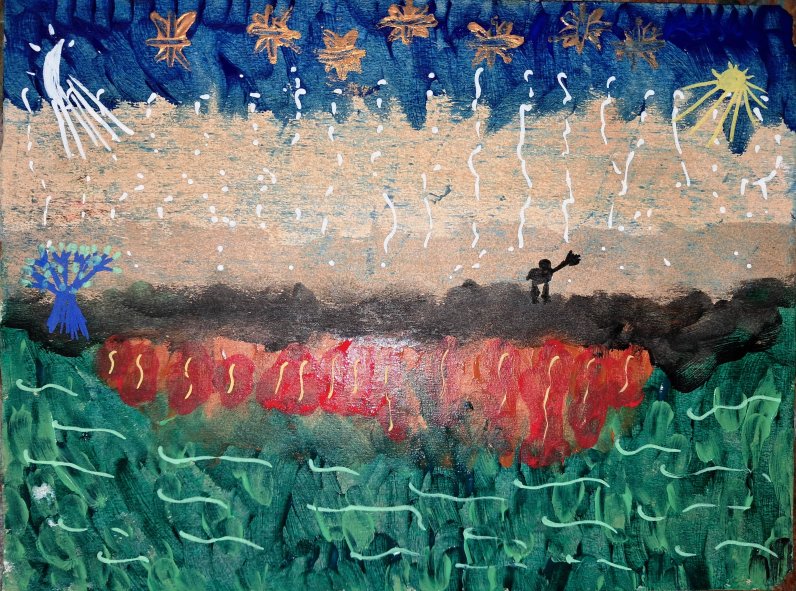 Abstract painting: Reaching for Something More