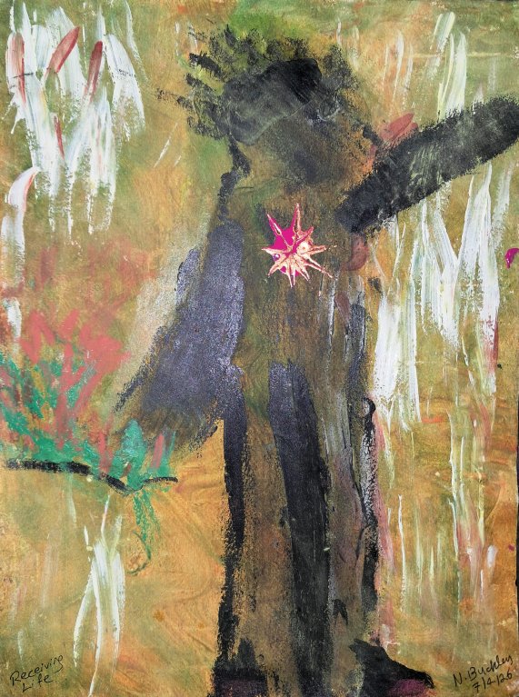 Abstract painting: Receiving Life