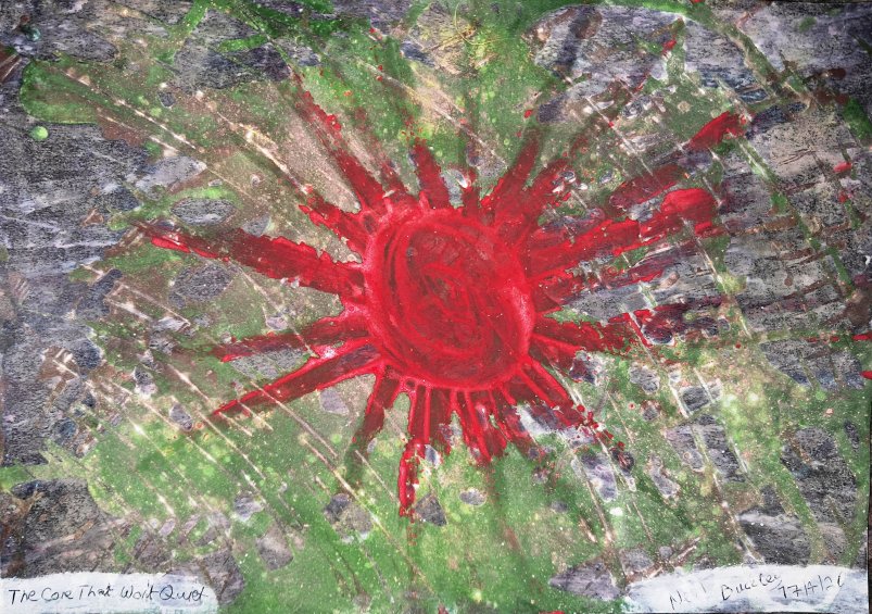 Abstract painting: The Core That Won't Quiet