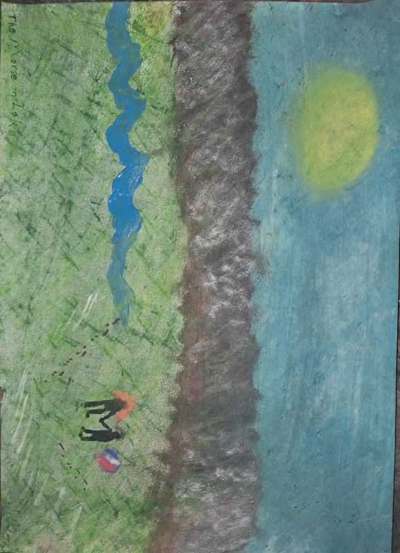 Abstract painting: The Morse on Lake