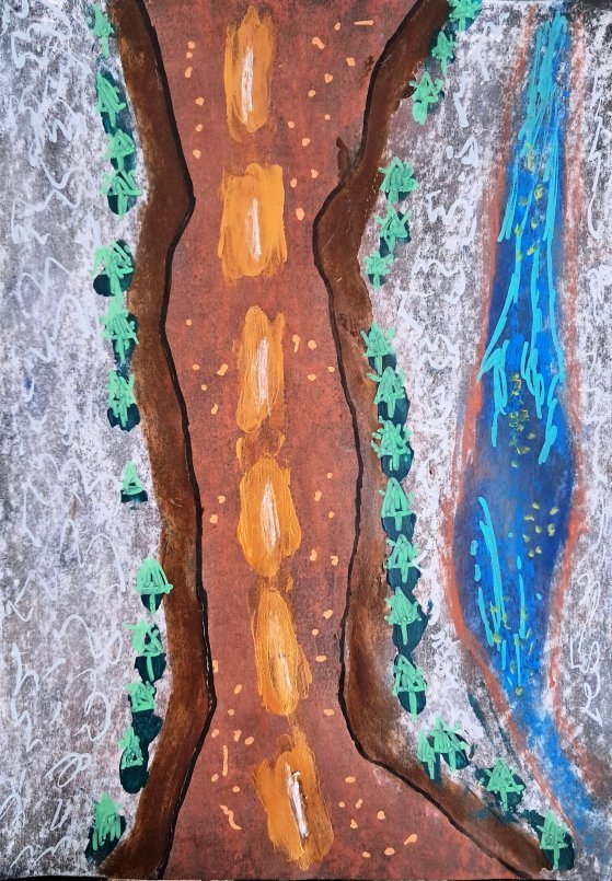 Abstract painting: The Way Through