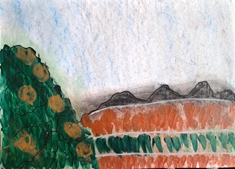 Abstract painting: Wanting to Move Forward